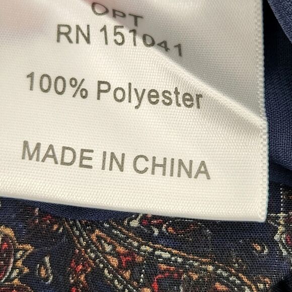 OPT One Pretty Time West Dress Size Medium Womens Blue Paisley Sheer Whimsygoth - Picture 11 of 12